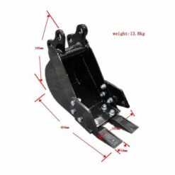 8" Heavy-Duty Narrow Trenching Bucket – For Standard Mini Excavators