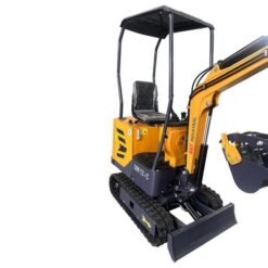 Alternative view of 1-Ton Mini Small Excavator – 13.5HP Briggs & Stratton Engine with Hydraulic Thumb and Swing Boom (AGT Industrial)