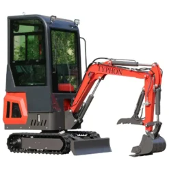 Alternative view of TYPHON TERROR ONE 1.1-Ton Mini Cabin Excavator – High-Performance Micro Crawler Trench Digger with Enclosed Cab