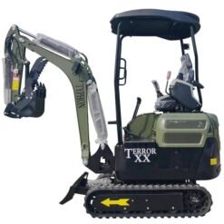 Alternative view of TYPHON TERROR XX Heavy-Duty Mini Excavator – 4000 lbs Green Edition Rubber Track Digger with Kubota D902 Diesel