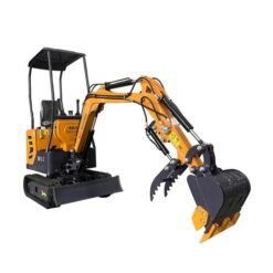 1-Ton Mini Small Excavator – 13.5HP Briggs & Stratton Engine with Hydraulic Thumb and Swing Boom (AGT Industrial)