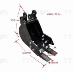 10" Heavy-Duty Narrow Trenching Bucket – For 2.0 to 3.5-Ton Mini Excavators