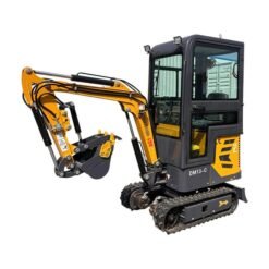 Alternative view of 1-Ton Mini Cabin Excavator – 13.5HP Briggs & Stratton Engine with Hydraulic Thumb & Swing Boom (AGT Industrial)
