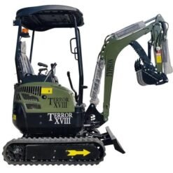 TYPHON TERROR XVIII Heavy-Duty Mini Excavator – 4000 lbs Rubber Track Digger with Kubota Diesel Engine