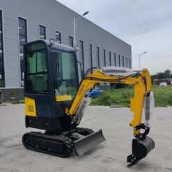 TYPHON TERROR X 1.2-Ton Mini Cabin Excavator – 2500 lbs Micro Crawler Trench Digger with Enclosed Cab