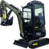 TYPHON TERROR XVIII Prestige Heavy-Duty Mini Excavator – 2-Ton Green Edition Rubber Track Digger with Kubota Diesel
