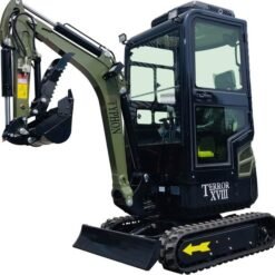 TYPHON TERROR XVIII Prestige Heavy-Duty Mini Excavator – 2-Ton Green Edition Rubber Track Digger with Kubota Diesel