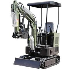 Alternative view of TYPHON TERROR XV STORM 1.05-Ton Mini Excavator – High-Performance Crawler Trench Digger with Protective Canopy