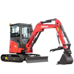 Alternative view of HUAYEE HY35C 3.5-Ton Mini Excavator – Premium Enclosed Cab Crawler | 24HP Genuine Yanmar Diesel Power